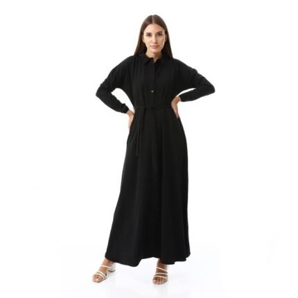 Andora Plain Pattern Dress with Belt
